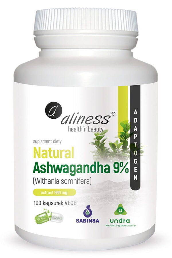 Natural Ashwagandha 600 mg 9% x 100 Vege caps