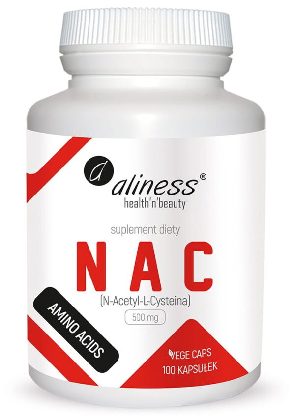 NAC N-Acetyl-L-Cysteine 500 mg x 100 Vege caps.